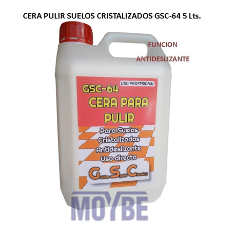 CERA PARA PULIR SUELOS CRISTALIZADOS GSC-64 5 Lts.