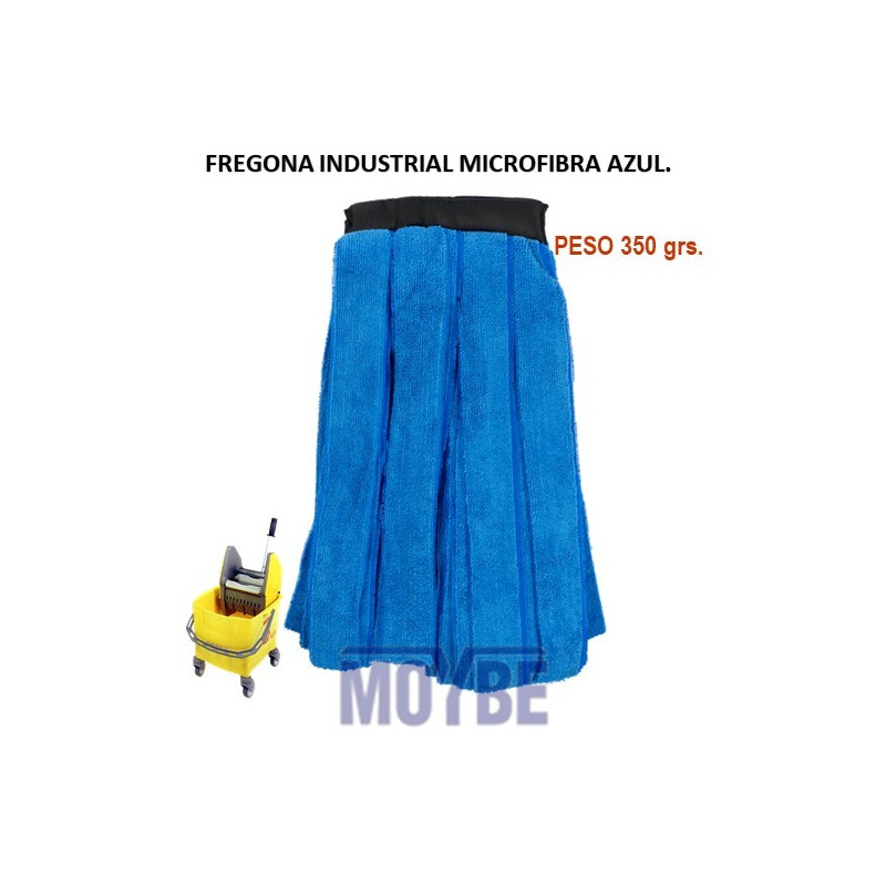 FREGONA INDUSTRIAL MICROFIFRA TIRAS AZUL 350 Gr.