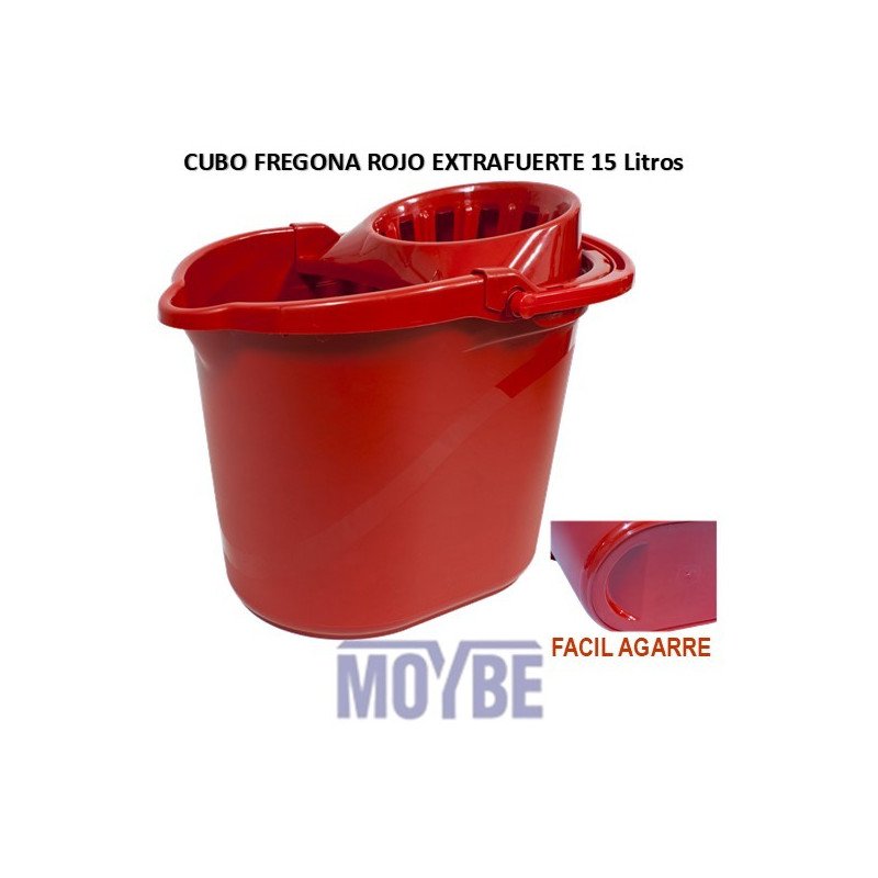 CUBO FREGONA EXTRAFUERTE ROJO 15 Lts