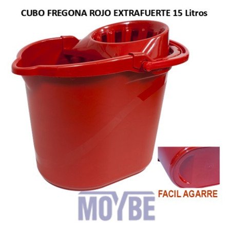 CUBO FREGONA EXTRAFUERTE ROJO 15 Lts