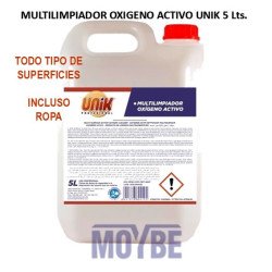 LIMPIADOR MULTISUPERFICIES OXIGENO ACTIVO UNIK 5 Lts.