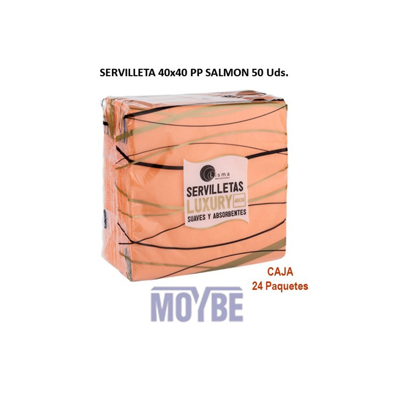 SERVILLETA SALMON PP 40x40 50 Uds. 2 Capas