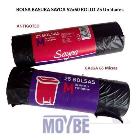 BOLSA BASURA SAYOA 52x60 25 UN.