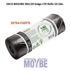 SACO BASURA 90x120 G-170 Rollo 10 Uds.