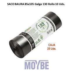 SACO BASURA 85x105 G-130 Rollo 10 Unidades