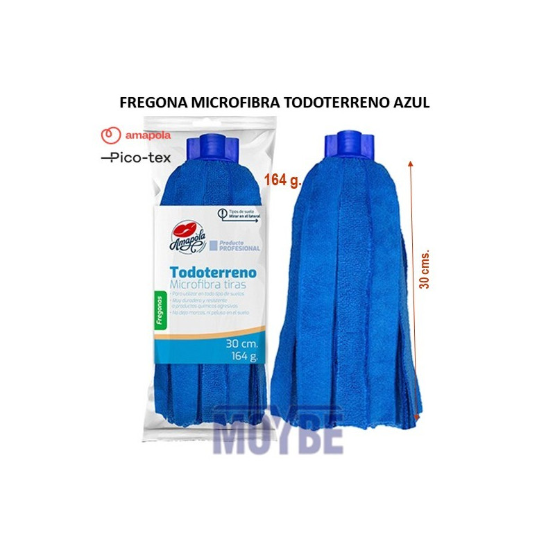 FREGONA TIRAS MICROFIBRA TODOTERRENO AZUL P-164