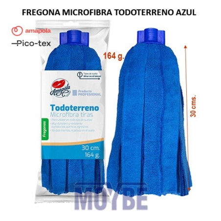 FREGONA TIRAS MICROFIBRA TODOTERRENO AZUL P-164