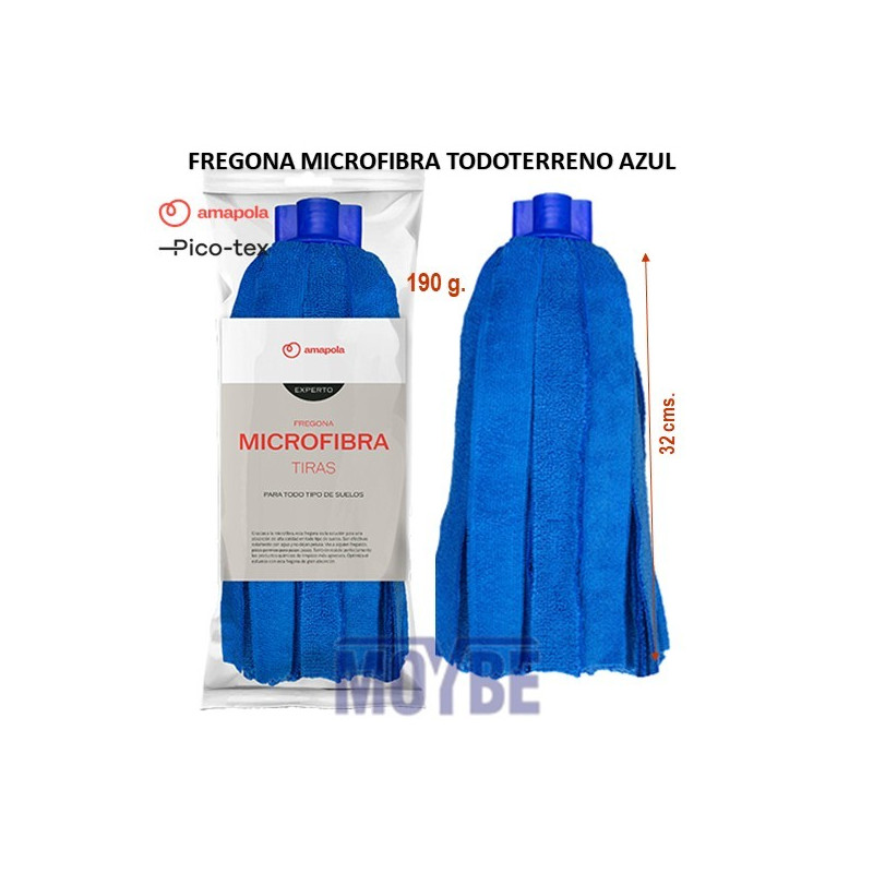 FREGONA TIRAS MICROFIBRA TODOTERRENO AZUL P-190