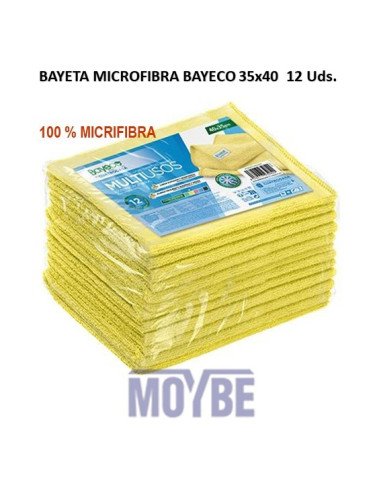 BAYETA MICROFIBRA BAYECO 40x35 300 AMARILLA 12 Uds.