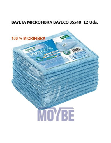 BAYETA MICROFIBRA BAYECO 40x35 300 AZUL 12 Uds.