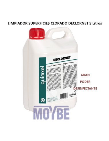 LIMPIADOR SUPERFICIES CLORADO DECLORNET 5 Lts.