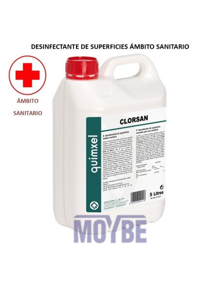DESINFECTANTE CLORADO CLORSAN Ambito Sanitario 5 Lts.