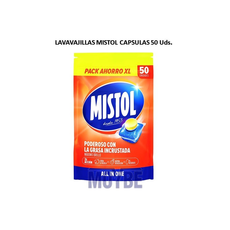 LAVAVAJILLAS MAQUINA MISTOL CAPSULAS  50 Uds.