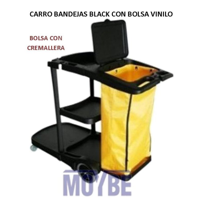 CARRO BANDEJAS BLACK CON BOLSA Y TAPA