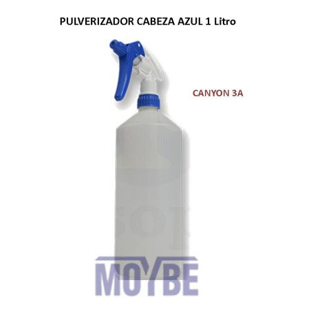 BOTELLA 1 Lt.+PULVERIZADOR 3A CABEZA AZUL 1 Lt.
