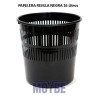 PAPELERA REJILLA PLASTICO NEGRA