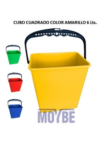 CUBO CUADRADO AMARILLO 6 Litros