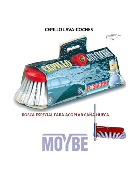 CEPILLO LAVA-COCHES AGUA CON GOMA