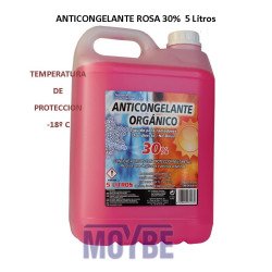 ANTICONGELANTE 30% ORGANICO Rosa 5 Lts.