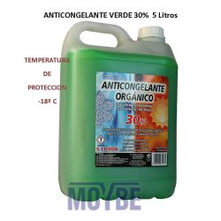 ANTICONGELANTE 30% ORGANICO Verde 5 Lts.