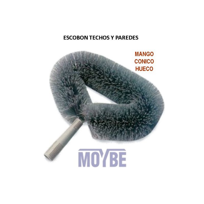 ESCOBON OVALADO TECHOS Y PAREDES FIBRA GRIS