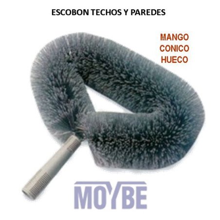 ESCOBON OVALADO TECHOS Y PAREDES FIBRA GRIS