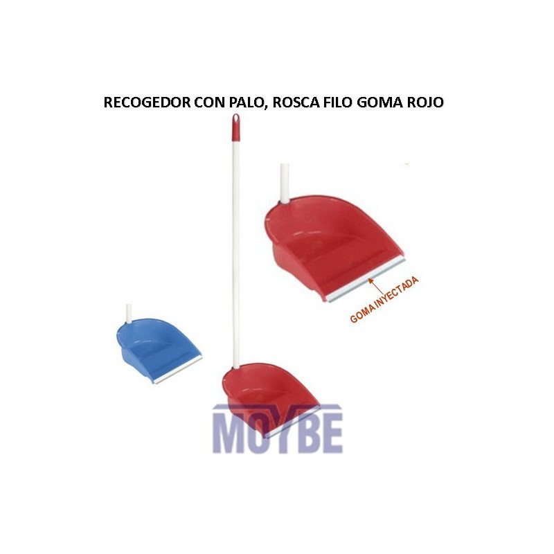 RECOGEDOR ALTO CON ROSCA Y GOMA NEO ROJO
