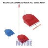 RECOGEDOR ALTO CON ROSCA Y GOMA NEO ROJO