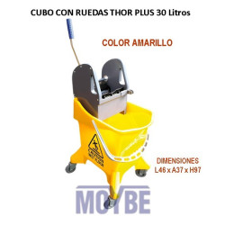 CUBO CON PRENSA THOR PLUS 30 Litros AMARILLO