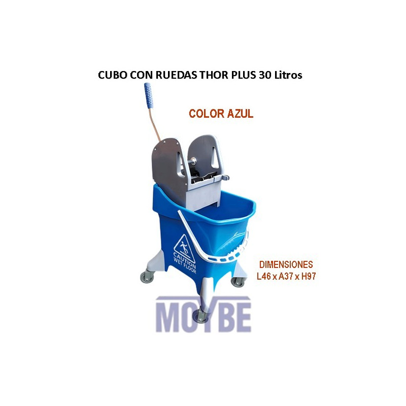 CUBO CON PRENSA THOR PLUS 30 Litros AZUL