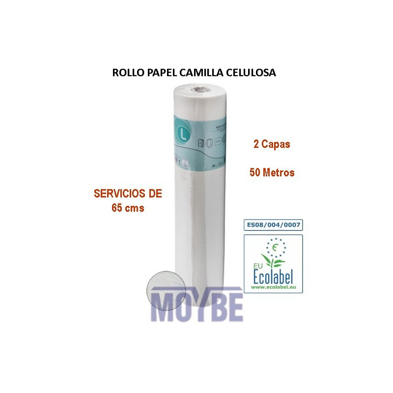 PAPEL CAMILLA PASTA ROLLO 50 Mts. E/INDIVIDUAL  2 Capas